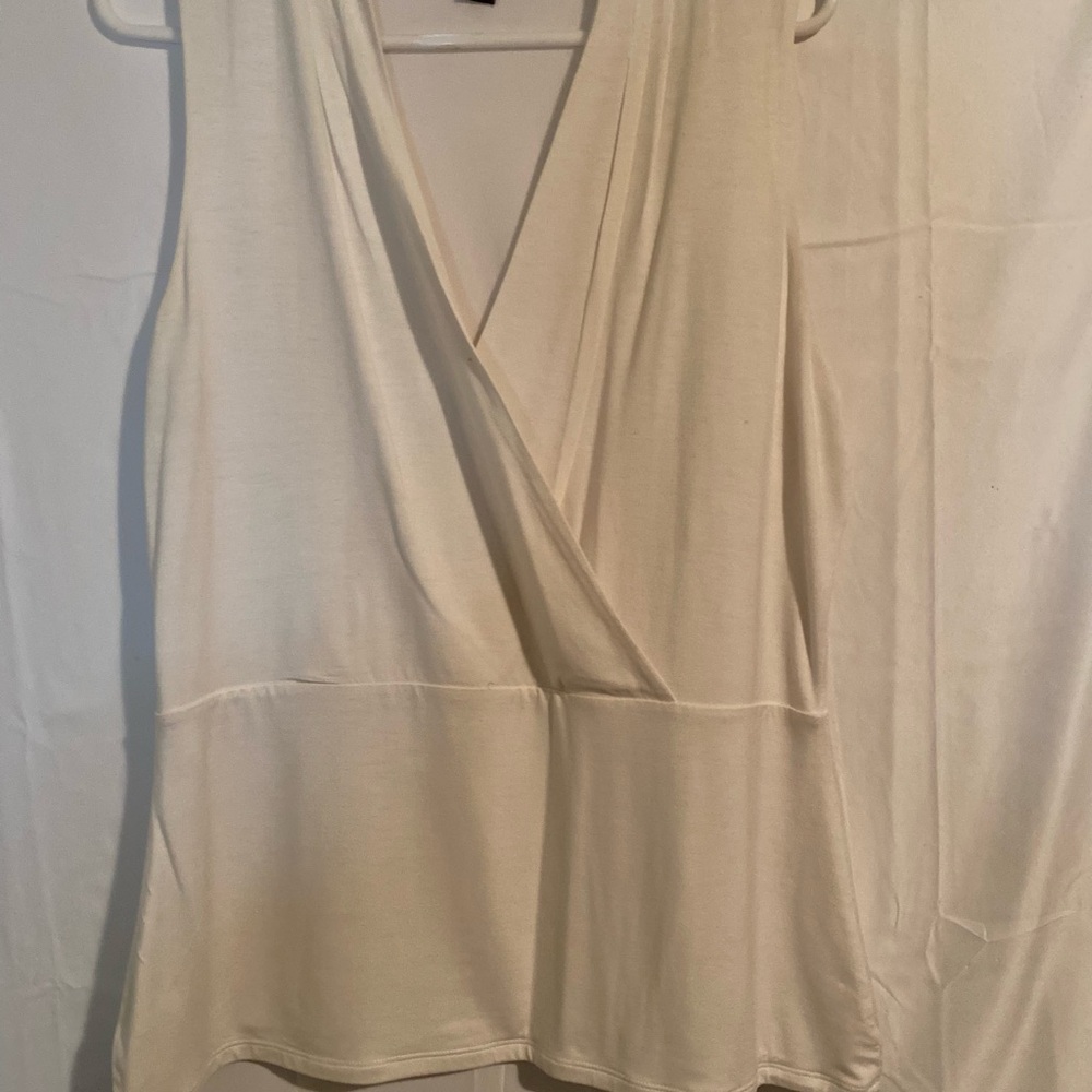 White House Black Market White Wrap Blouse